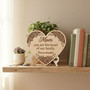 Heart of Our Family Layer Wood Sign Mom Remembrance Gift