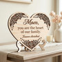 Heart of Our Family Layer Wood Sign Mom Remembrance Gift