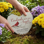 Cardinal Heart Memorial Garden Stone Custom Tribute of Love