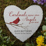 Cardinal Heart Memorial Garden Stone Custom Tribute of Love