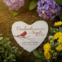 Cardinal Heart Memorial Garden Stone Custom Tribute of Love