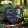 Custom Photo Memorial Garden Stone Forever in Our Hearts Tribute