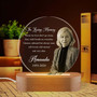 Everlasting Night Light Personalized Parent Memorial Plaque