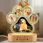 Forever Loyal Custom Paw Print Photo Dog Night Light