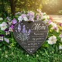 Mom Eternal Love Custom Heart Slate Memorial Garden Stone Mom Eternal Love Custom Heart Slate Memorial Garden Stone