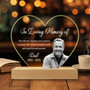 Personalized Dad Memorial Heart Night Light Photo Sympathy Gift Personalized Dad Memorial Heart Night Light Photo Sympathy Gift