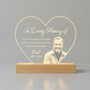 Personalized Dad Memorial Heart Night Light Photo Sympathy Gift Personalized Dad Memorial Heart Night Light Photo Sympathy Gift