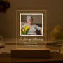 Radiant Acrylic Photo Frame Unique Memorial Night Light