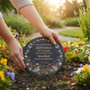 A Life in Bloom Custom Floral Memorial Garden Stone Slate A Life in Bloom Custom Floral Memorial Garden Stone Slate