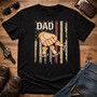 American Flag Best Dad Ever Embroidered Comfort Colors T-shirt