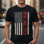 American Flag Best Dad Ever Embroidered Comfort Colors T-shirt