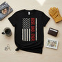 American Flag Best Dad Ever Embroidered Comfort Colors T-shirt