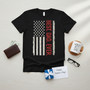 American Flag Best Dad Ever Embroidered Comfort Colors T-shirt