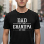 Beloved Dad Grandpa Est Embroidered Comfort Colors T-shirt