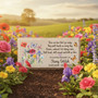 Blooming Wildflower Memorial Garden Stone Custom Burial Marker Blooming Wildflower Memorial Garden Stone Custom Burial Marker