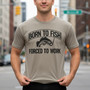 Born to Fish Embroidered Comfort Colors T-shirt Dad Gift Born to Fish Embroidered Comfort Colors T-shirt Dad Gift