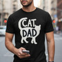 Cherished Cat Dad Embroidered Comfort Colors T-shirt