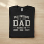 Custom Kid Name Embroidered Comfort Colors T-shirt for Dad