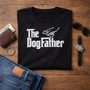 Dogfather Humor Embroidered Comfort Colors T-shirt for Dads