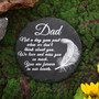 Eternal Feather Tribute Dad Memorial Garden Stone with Bracket Eternal Feather Tribute Dad Memorial Garden Stone with Bracket