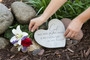 Forever Loved Handcrafted Heart Memorial Garden Stone Forever Loved Handcrafted Heart Memorial Garden Stone