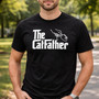 Funny Catfather Embroidered Comfort Colors T-shirt Gift