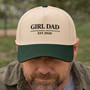 Heartfelt Girl Dad Custom Embroidered Mid Profile Baseball Cap