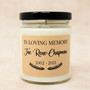 Honoring Parents Memorial Soy Wax Candle 9oz Sympathy Gift