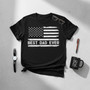 Patriotic Best Dad Ever Embroidered Comfort Colors T-shirt