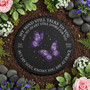 Purple Butterflies Tribute Custom Memorial Garden Stone Slate Purple Butterflies Tribute Custom Memorial Garden Stone Slate