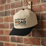 Retro Worlds Best Dad Est - Embroidered Mid Profile Baseball Cap