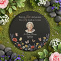 Timeless Honor Round Slate Photo Memorial Garden Stone Timeless Honor Round Slate Photo Memorial Garden Stone