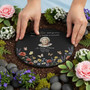 Timeless Honor Round Slate Photo Memorial Garden Stone Timeless Honor Round Slate Photo Memorial Garden Stone