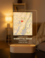Where We Met Map Personalized Couple Memorial Light Night Where We Met Map Personalized Couple Memorial Light Night