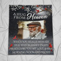 A Hug from Heaven Custom Photo Memorial Fleece Blanket