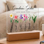 Birth Flower Tribute Personalized Memorial Light Night for Her