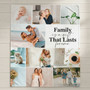 Captured Memories Custom Family Photo Collage Fleece Blanket