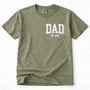 Custom Dad Est Embroidered Comfort Colors T-shirt Gift