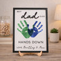 Custom Handprint Wood Sign - Engraved Father's Day Keepsake Gift