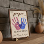 Custom Handprint Wood Sign - Engraved Father's Day Keepsake Gift