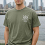 Custom Papa Keepsake Embroidered Comfort Colors T-shirt Custom Papa Keepsake Embroidered Comfort Colors T-shirt