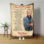 Custom Photo Memorial Fleece Blanket Honoring Loved Ones
