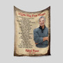 Custom Photo Memorial Fleece Blanket Honoring Loved Ones