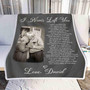 Forever in Heart Custom Dad Memorial Photo Fleece Blanket