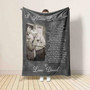 Forever in Heart Custom Dad Memorial Photo Fleece Blanket