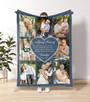 Forever Loved Custom Photo Collage Memorial Fleece Blanket Forever Loved Custom Photo Collage Memorial Fleece Blanket