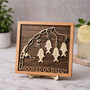 Hooked on Dad Custom Fishing Wood Sign with Kids Names