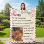 Love Letter to My Daughter Personalized Fleece Blanket Love Letter to My Daughter Personalized Fleece Blanket