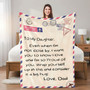 Love Letter to My Daughter Personalized Fleece Blanket Love Letter to My Daughter Personalized Fleece Blanket