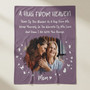 Moms Memory Fleece Blanket A Custom Photo Hug From Heaven